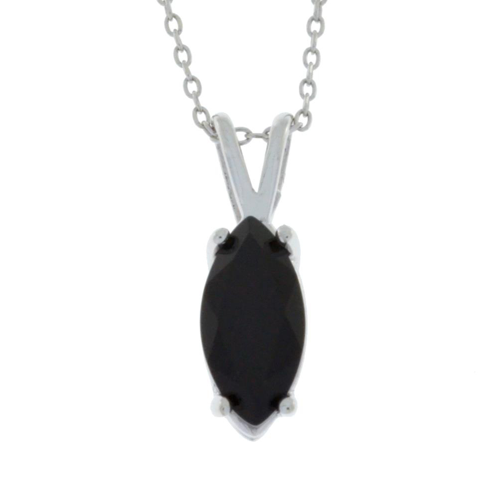 1 Ct Garnet 10x5mm Marquise Shape Pendant .925 Sterling Silver