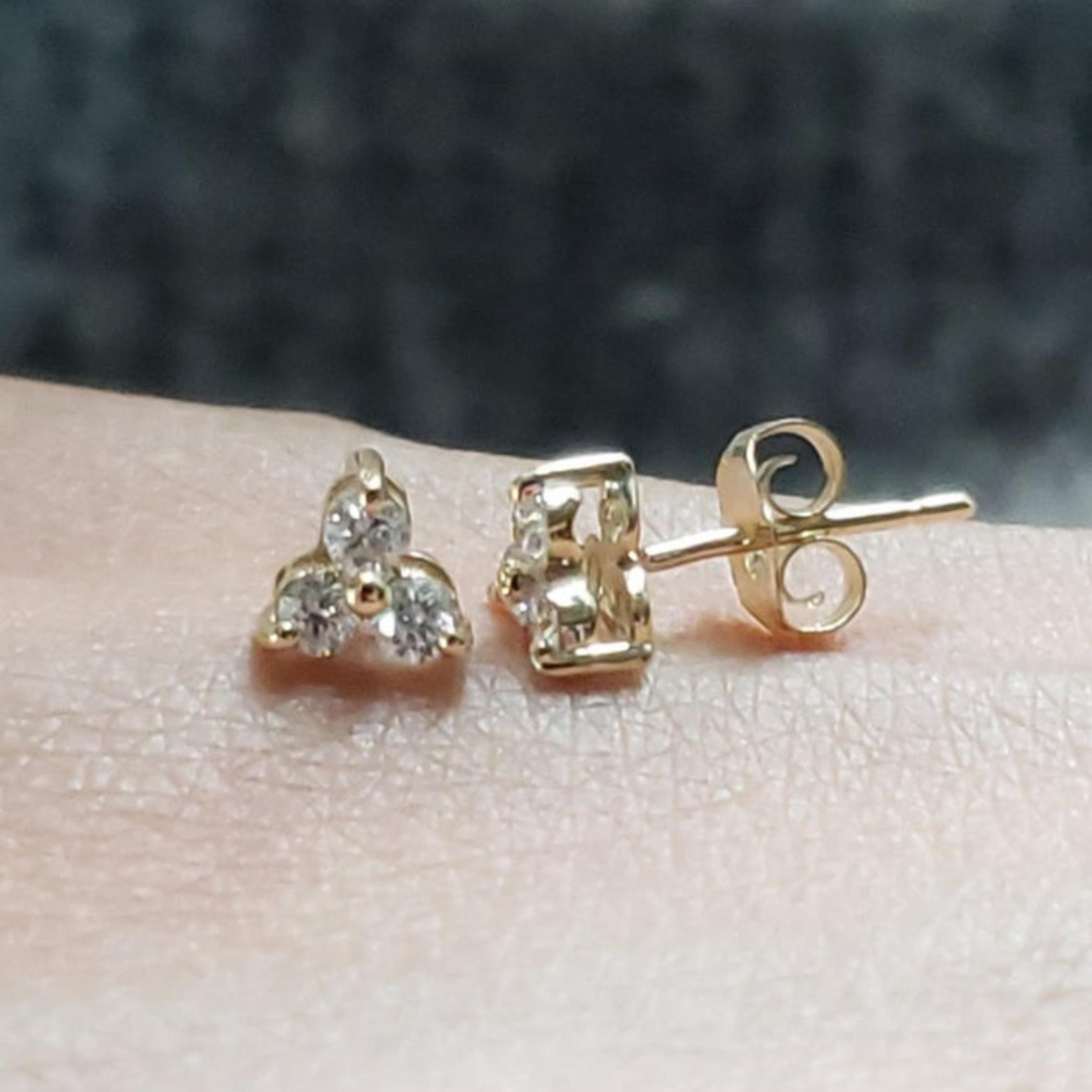 big stone stud earrings