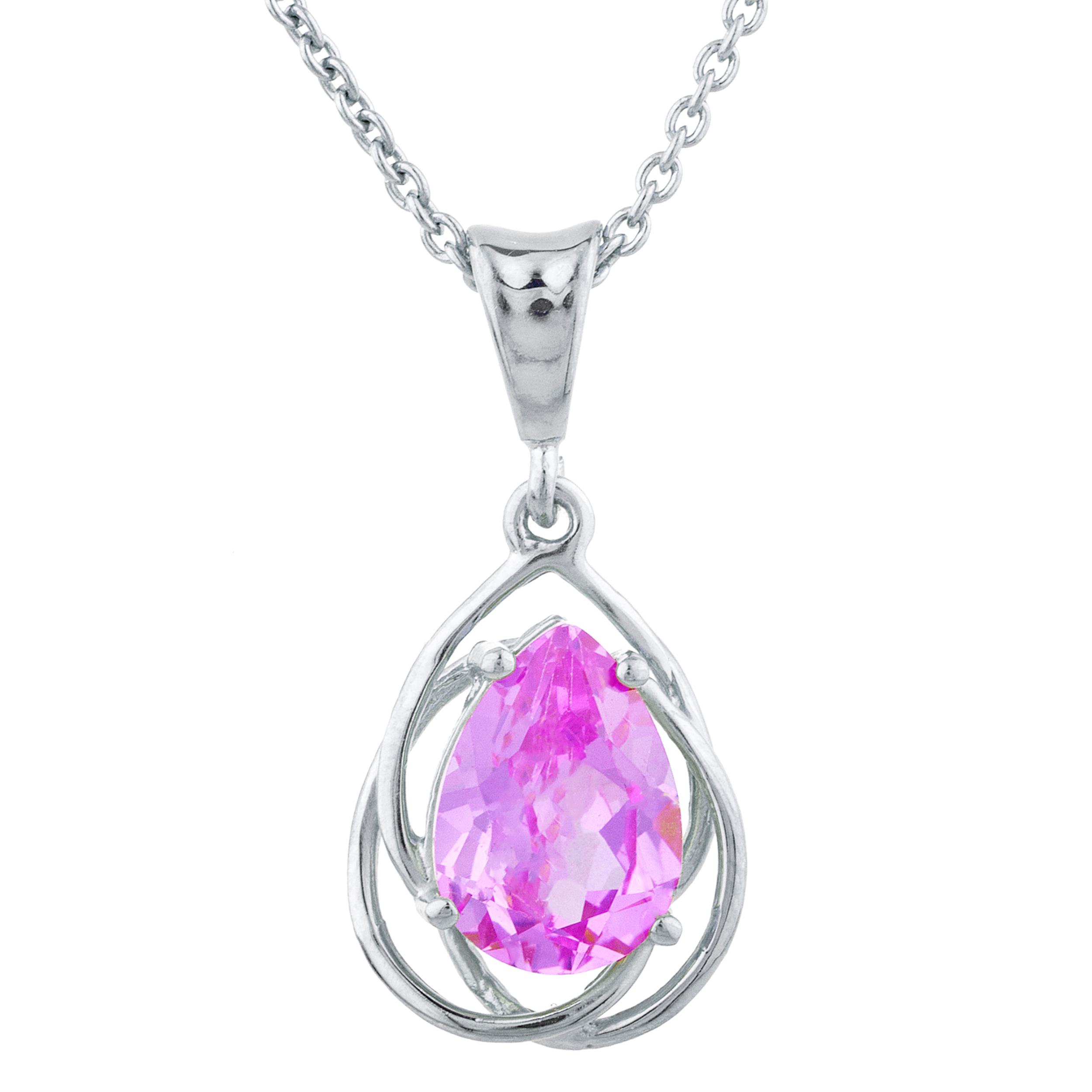 2 Ct Alexandrite Pear Teardrop Design Pendant .925 Sterling Silver Fine ...