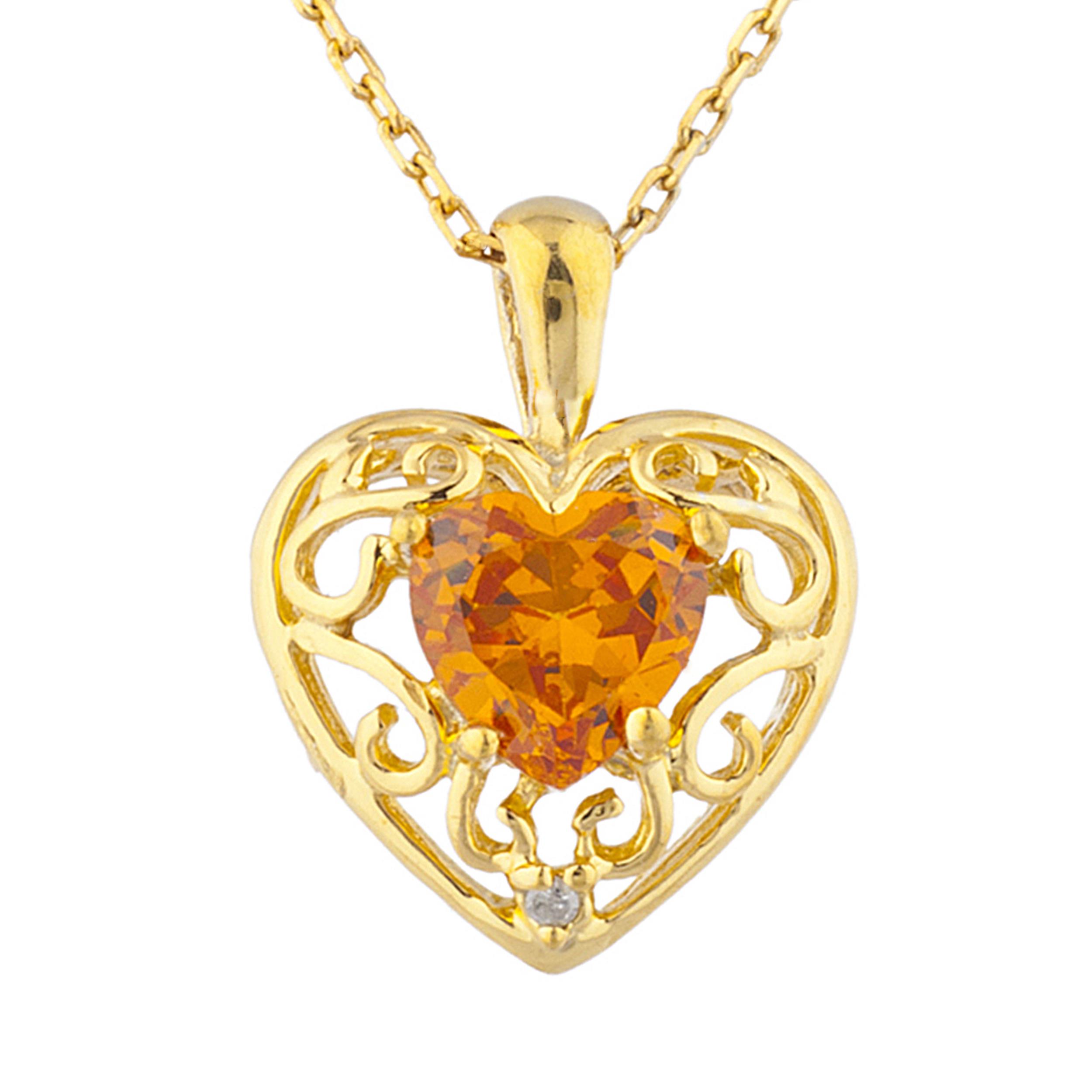 Heart pendant in Orange Design