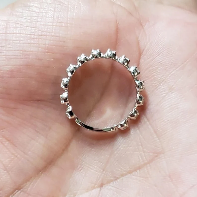 14Kt Gold 0.36 Ct Lab Grown Diamond Wedding Band Ring | eBay